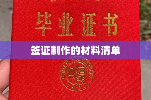彭州签证制作的材料清单