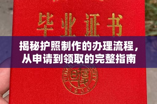 彭州揭秘护照制作的办理流程，从申请到领取的完整指南